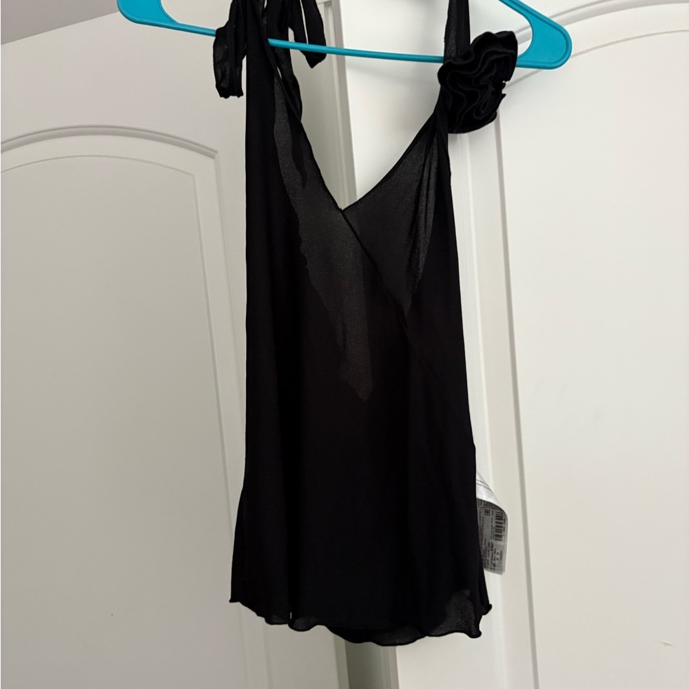 Black Sheer Sleeveless Top